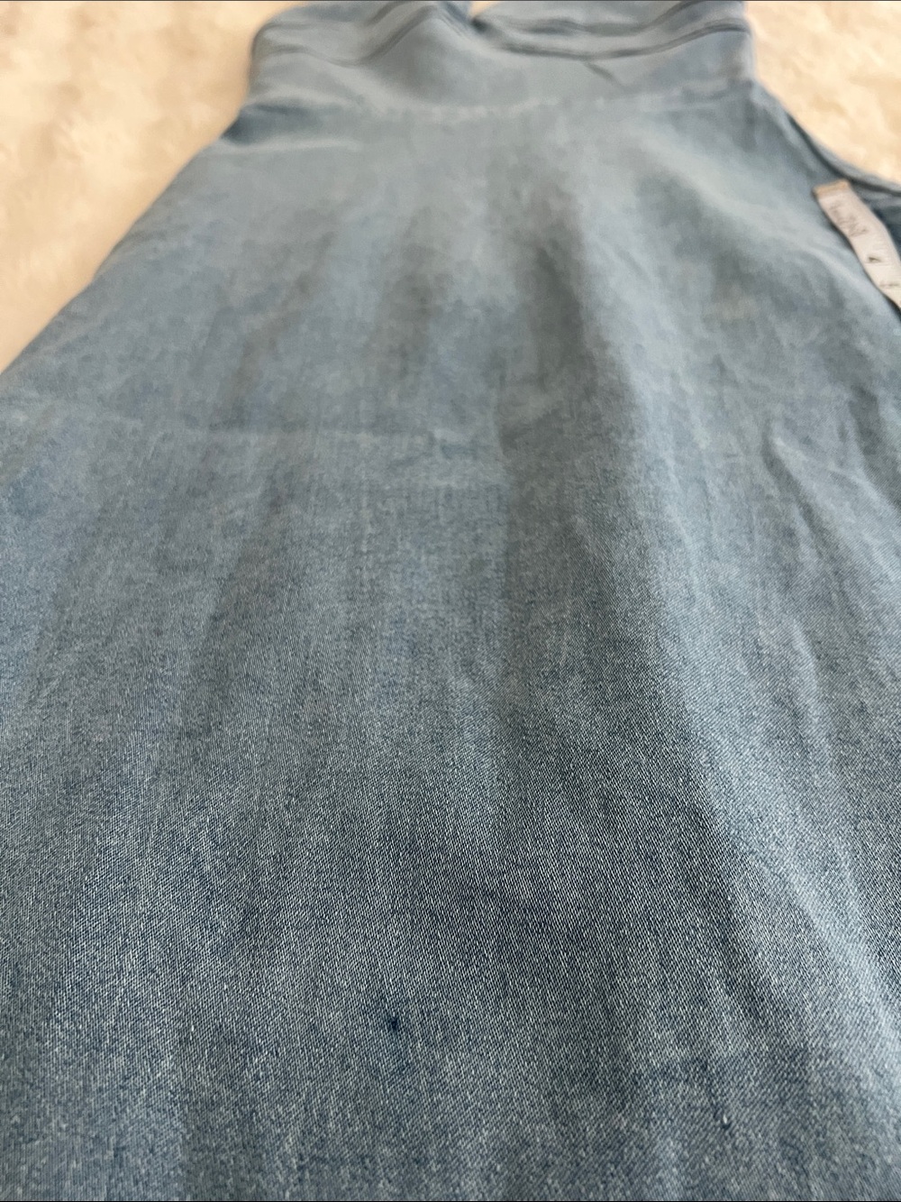 Selfie Leslie Here Comes The Sun Light Blue Denim Maxi Dress size Small NWT - Picture 16 of 16
